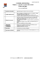Ordre du Jour du 21 01 2026